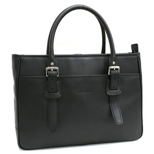 Burberry briefcase business bag tote black leather